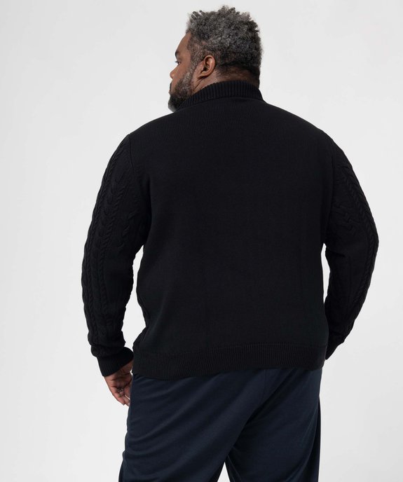 Pull homme grande taille avec torsades et pull camionneur vue3 - GEMO (G TAILLE) - GEMO