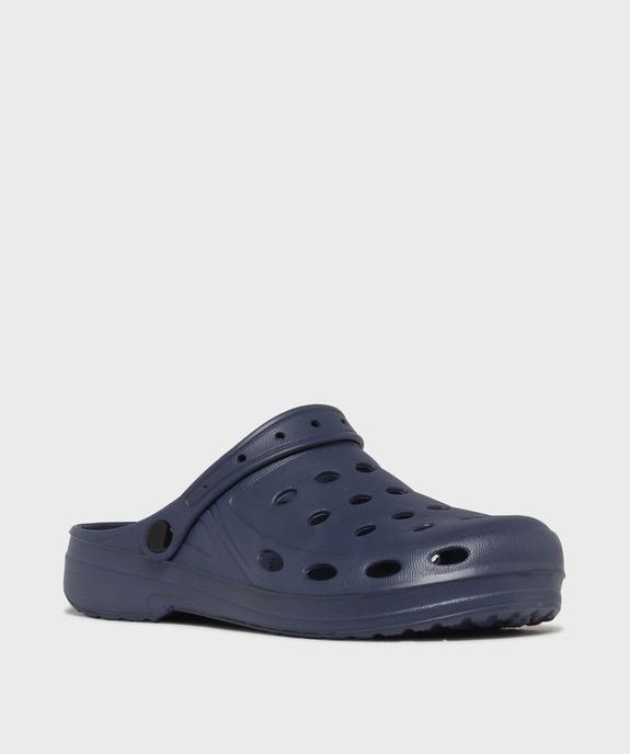 Sabots souples dessus uni perforé homme vue2 - GEMO (PLAGE) - GEMO