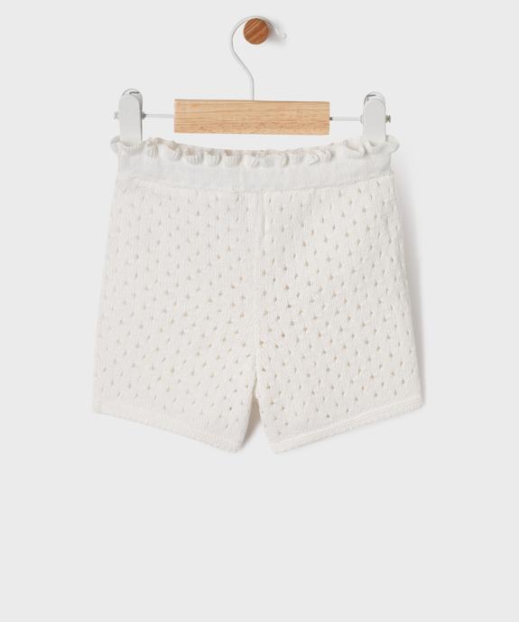 Short ajouré façon crochet bébé fille vue3 - GEMO(BEBE DEBT) - GEMO