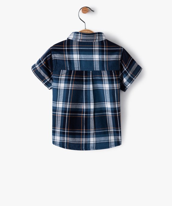 Chemise bébé garçon à manches courtes à carreaux vue3 - GEMO(BEBE DEBT) - GEMO