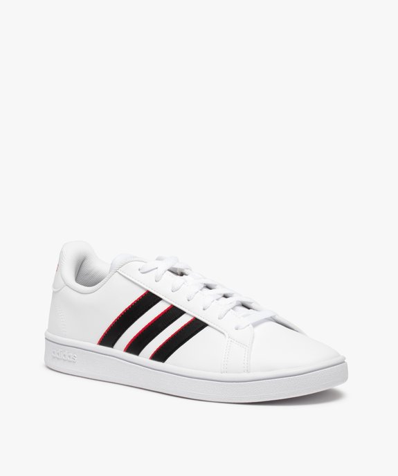 Baskets homme à bandes colorées – Adidas Grand Court Base vue2 - ADIDAS - GEMO
