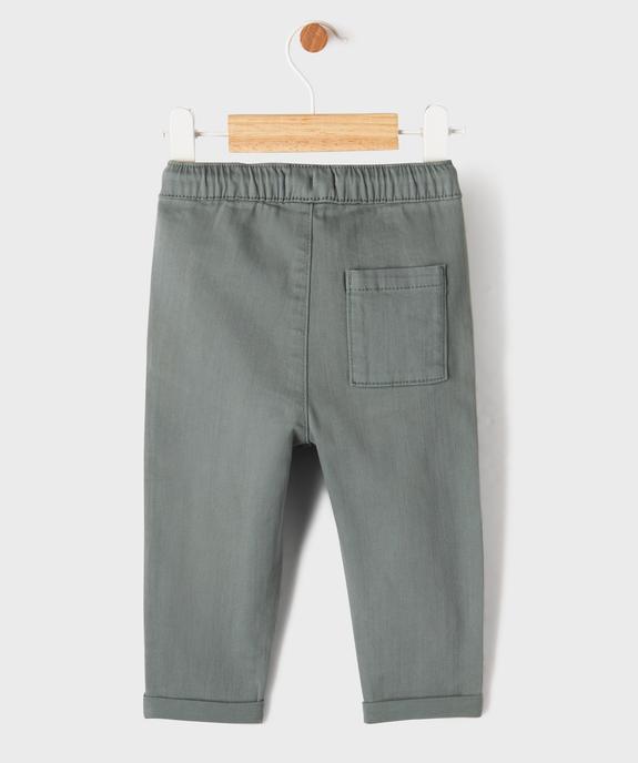 Pantalon chino avec taille ajustable bébé garçon vue3 - GEMO(BEBE DEBT) - GEMO