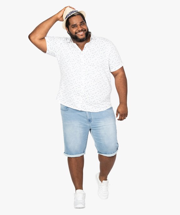 Bermuda homme en jean extensible vue5 - GEMO (G TAILLE) - GEMO