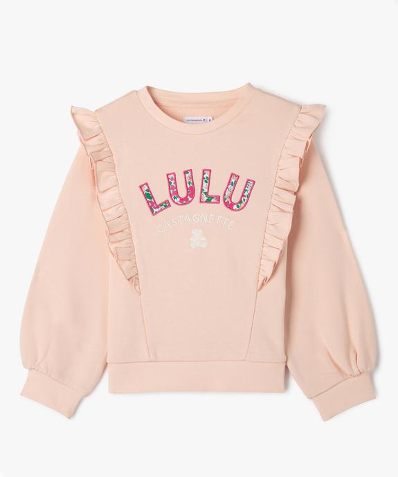 Sweat avec volants sur les épaules fille - LuluCastagnette vue1 - LULU CASTAGNETTE GEMO FOR GOOD - GEMO