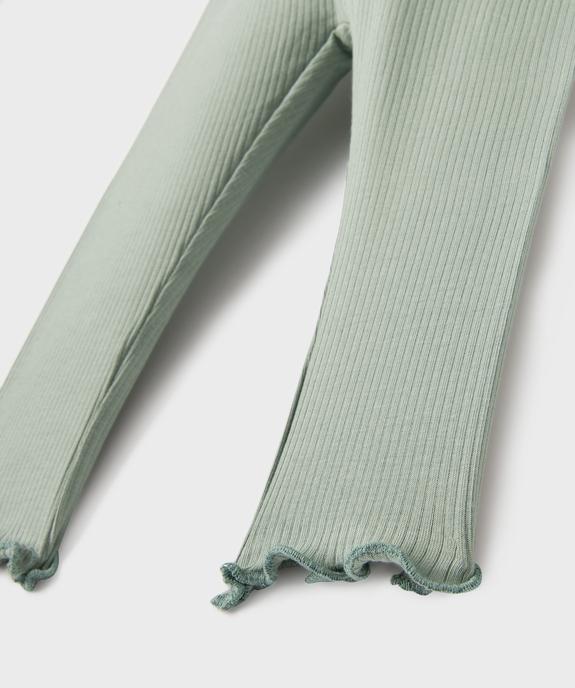 Legging en maille côtelée avec bas froncé bébé fille  vue2 - GEMO 4G BEBE - GEMO