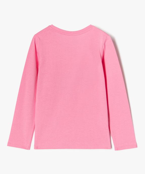 Tee-shirt à manches longues avec motif en sequins fille vue4 - GEMO (ENFANT) - GEMO