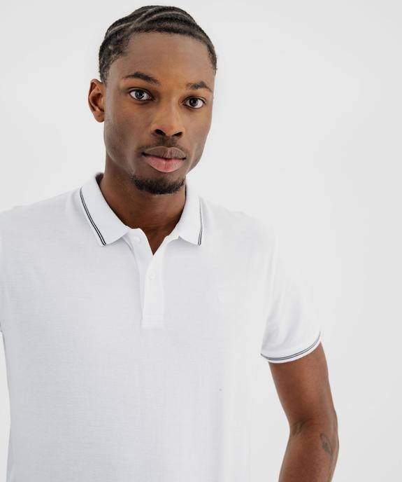 Polo à manches courtes et finitions fantaisie homme vue16 - GEMO 4G HOMME - GEMO