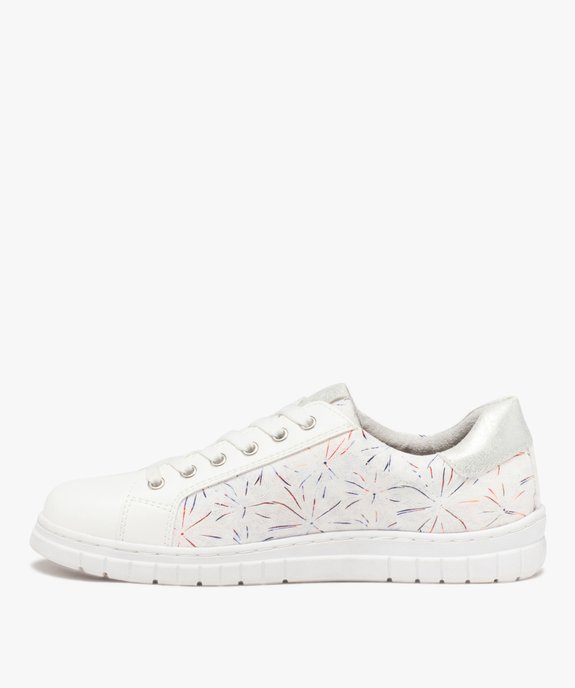 Baskets femme confort à motifs brillants - Softrelax vue3 - SOFTRELAX - GEMO