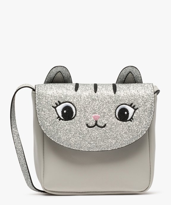 Sac fille avec rabat à paillettes avec motif chat vue1 - GEMO (ENFANT) - GEMO