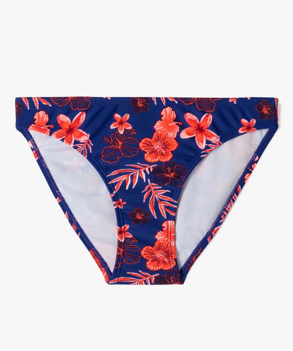 Bas de maillot de bain fille imprimé fleuri vue1 - GEMO (JUNIOR) - GEMO