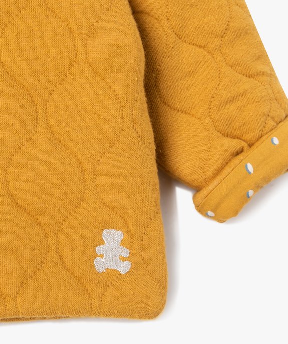 Gilet bébé en sweat matelassé et doublure imprimée vue3 - LULUCASTAGNETTE - GEMO