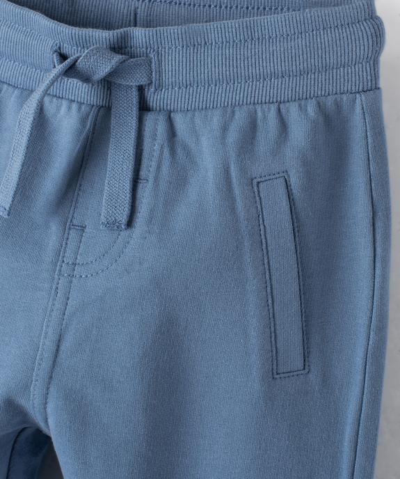 Pantalon de jogging avec ceinture bord-côte bébé garçon vue2 - GEMO 4G BEBE - GEMO