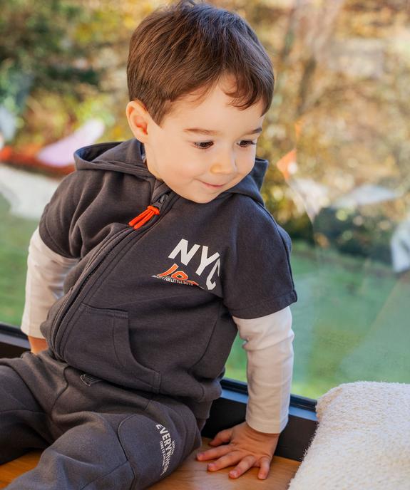 Sweat à capuche sans manches bébé garçon vue4 - GEMO 4G BEBE - GEMO