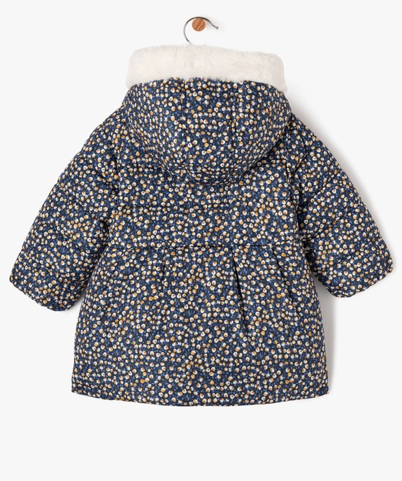 Blouson à capuche avec doublure chaude bébé fille vue4 - GEMO 4G BEBE - GEMO