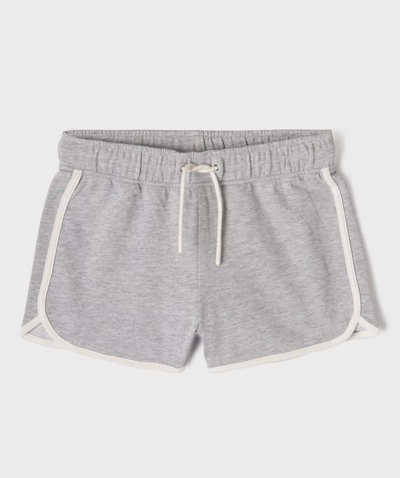 Short en maille French Terry avec taille ajustable fille vue1 - GEMO 4G FILLE - GEMO