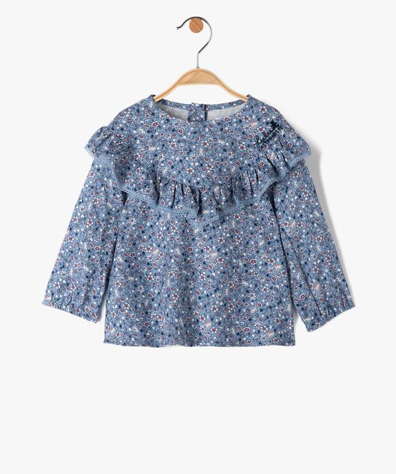Blouse bébé fille à manches longues avec volant - LuluCastagnette vue2 - LULUCASTAGNETTE - GEMO
