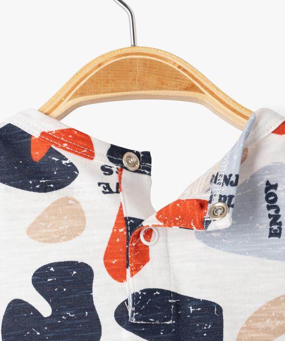 Combishort avec inscription bébé garçon vue2 - GEMO(BEBE DEBT) - GEMO