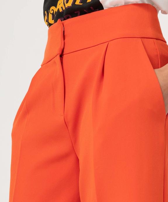 Pantacourt femme coupe large taille haute vue2 - GEMO(FEMME PAP) - GEMO