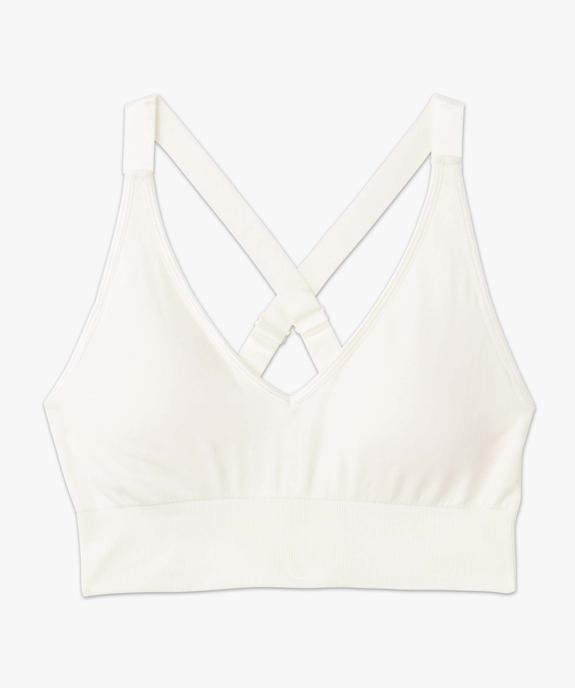 Brassière de sport femme avec bretelles croisées dans le dos vue4 - GEMO(HOMWR FEM) - GEMO