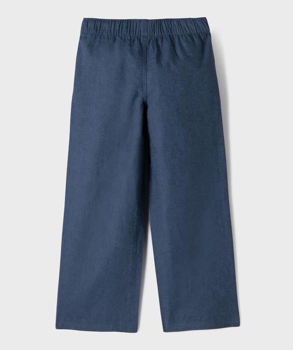 Pantalon en lin et coton avec taille ajustable garçon vue4 - GEMO (ENFANT) - GEMO