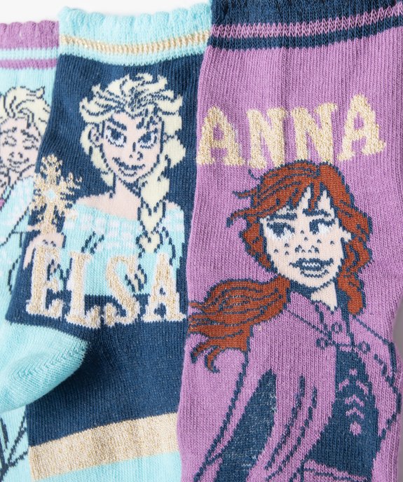 Chaussettes fille imprimées brillantes - La Reine des Neiges (lot de 3) vue2 - REINE DES NEIGE - GEMO