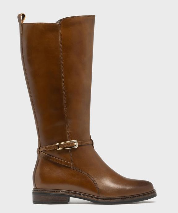 Bottes dessus cuir avec bride cheville femme - Tanéo vue1 - TANEO GEMO FOR GOOD - GEMO