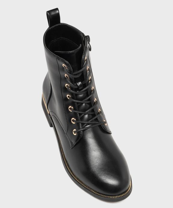 Boots plates à lacets et zip femme vue5 - VALENTINA BALDA - GEMO