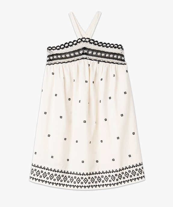 Robe tour de cou avec broderies femme vue4 - GEMO(FEMME PAP) - GEMO