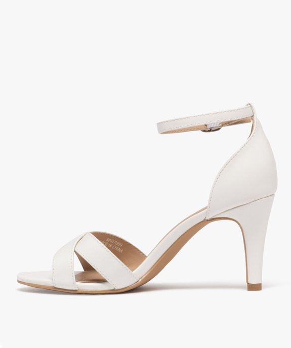 Sandales à talon haut et fin et brides croisées femme vue3 - VALENTINA BALDA - GEMO