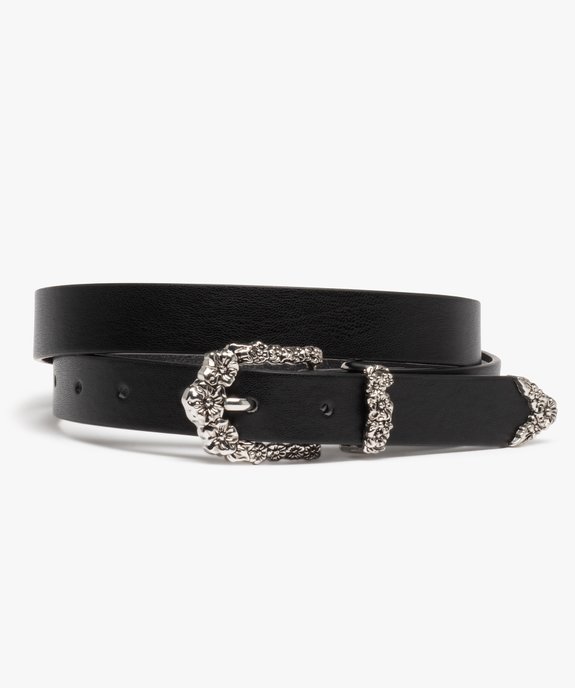 Ceinture femme avec boucle en métal ciselé vue1 - GEMO (ACCESS) - GEMO