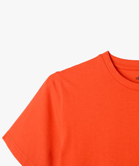 Tee-shirt à manches courtes uni garçon vue2 - GEMO (JUNIOR) - GEMO