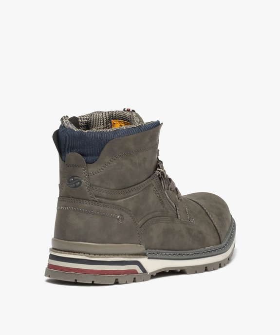 Boots homme unies à lacets et fermeture à zip - Dockers by Gerli vue5 - DOCKERS BY GERL - GEMO