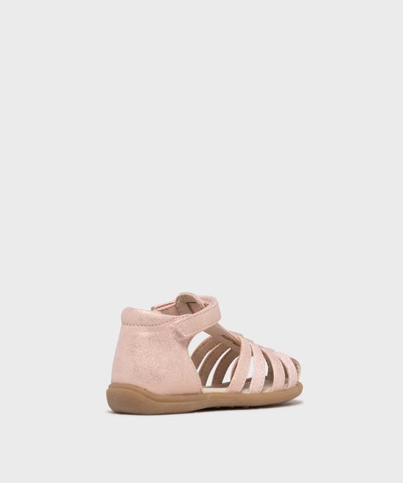 Sandales à scratch en matière pailletée bébé fille - Lovely Wings vue4 - LOVELY WINGS - GEMO