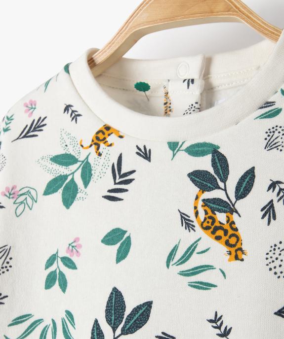 Sweat bébé fille motif jungle vue2 - GEMO(BEBE DEBT) - GEMO