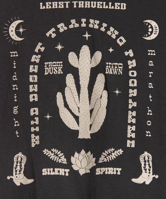 Sweat à capuche imprimé en molleton doux fille vue2 - GEMO 4G FILLE - GEMO