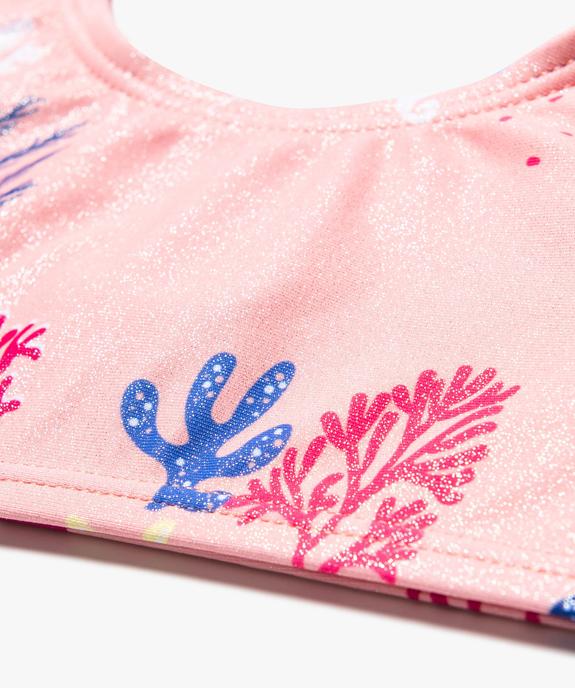 Maillot de bain 2 pièces à motifs marins pailletés fille vue2 - GEMO 4G FILLE - GEMO