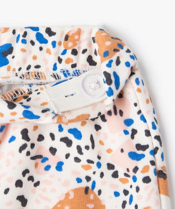 Pantalon bébé fille en maille avec intérieur peluche vue3 - GEMO(BEBE DEBT) - GEMO
