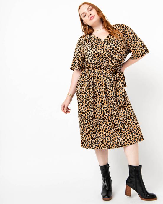 Robe imprimée à manches courtes femme grande taille vue2 - GEMO (G TAILLE) - GEMO