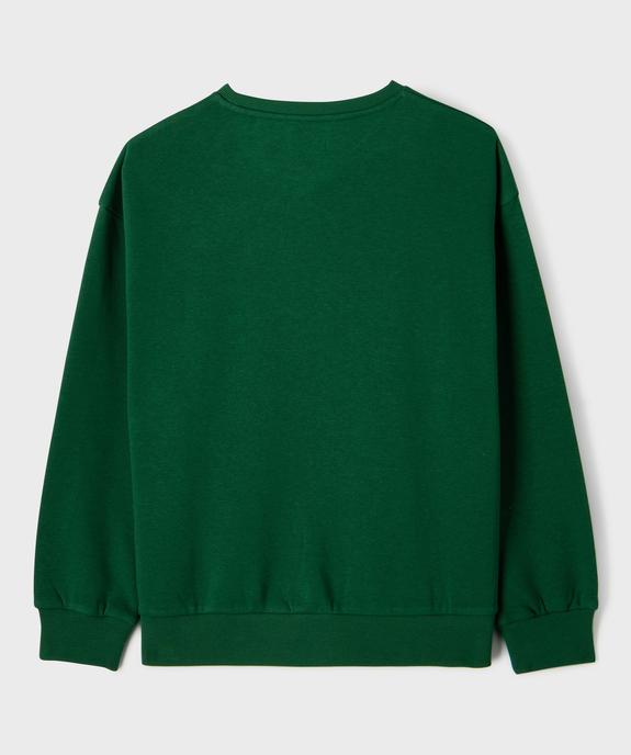 Sweat avec broderies sur le buste fille vue3 - GEMO 4G FILLE - GEMO