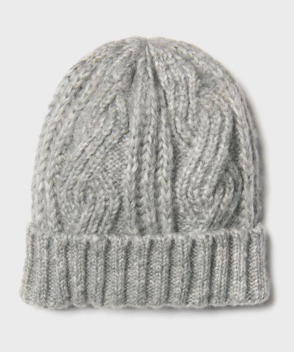 Bonnet en laine à torsades et revers fille - GEMO (ENFANT) Bonnet en laine à torsades et revers fille vue1 - GEMO (ENFANT) - GEMO