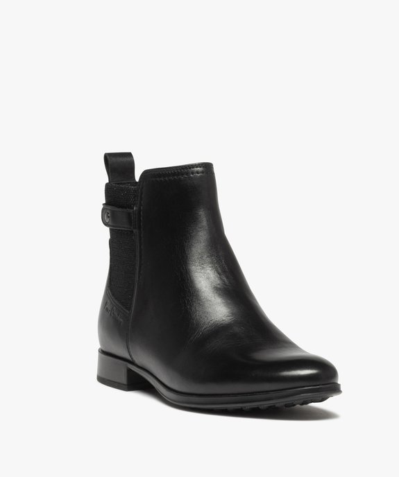 Boots dessus cuir avec élastique fantaisie sur tige femme - Pierre Cardin vue2 - PIERRE CARDIN DIFFUSION - GEMO