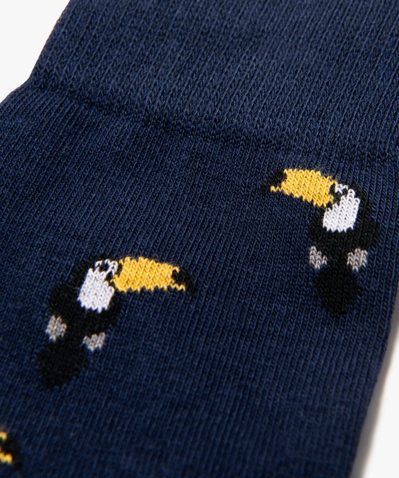 Chaussettes hautes à motif toucan homme (lot de 2) vue3 - GEMO(HOMWR HOM) - GEMO