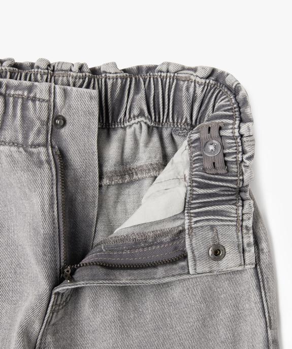 Jean wide leg avec ceinture élastique ajustable fille vue2 - GEMO (ENFANT) - GEMO