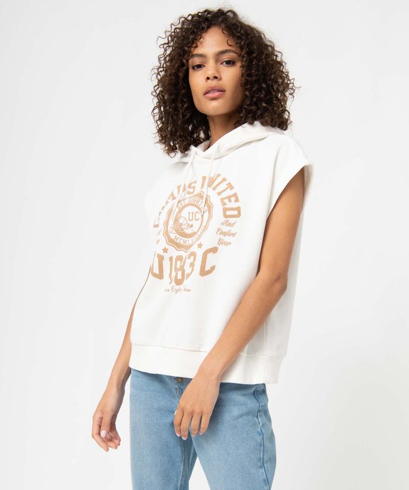 Sweat femme sans manches à capuche – Camps United vue1 - CAMPS UNITED - GEMO