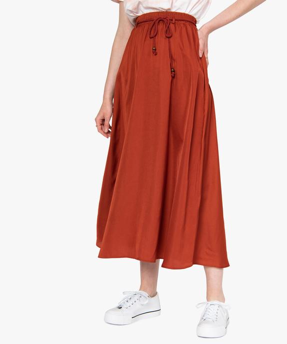 Jupe femme longue fluide et satinée vue1 - GEMO(FEMME PAP) - GEMO