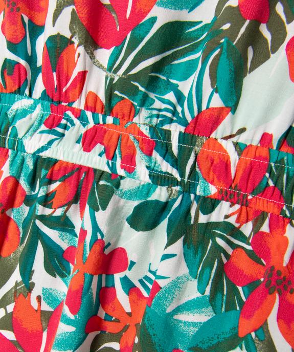 Robe fluide fleurie à volants fille vue2 - GEMO 4G FILLE - GEMO