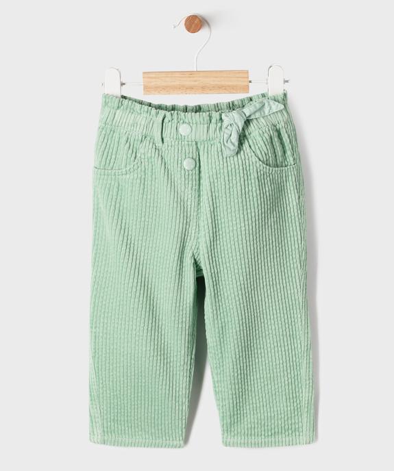 Pantalon en velours côtelé taille ajustable bébé fille vue1 - GEMO(BEBE DEBT) - GEMO