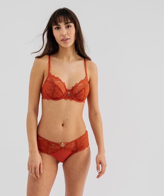 Shorty en dentelle et microfibre femme vue3 - GEMO(HOMWR FEM) - GEMO