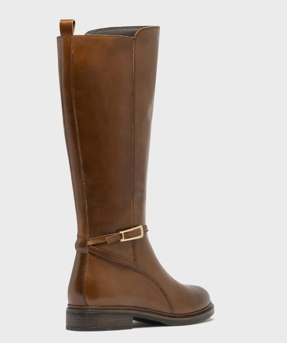 Bottes dessus cuir avec bride cheville femme - Tanéo vue4 - TANEO GEMO FOR GOOD - GEMO