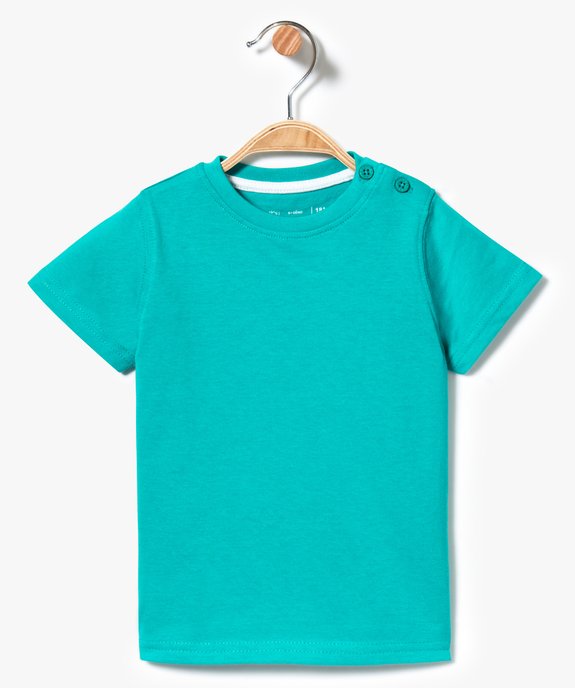 Tee-shirt uni à manches courtes vue1 - GEMO(BEBE DEBT) - GEMO